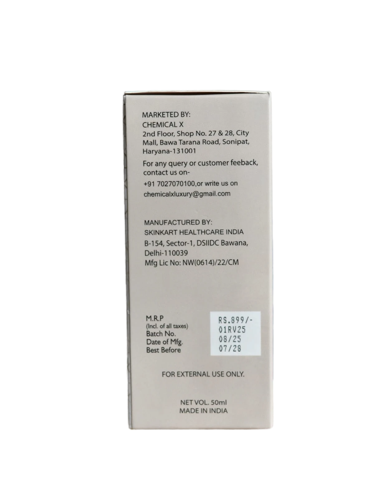 Chemical X | Revolution | Eau De Parfum | Premium Unisex Perfume with Fresh, Powerful & Long-Lasting Notes, 50ml