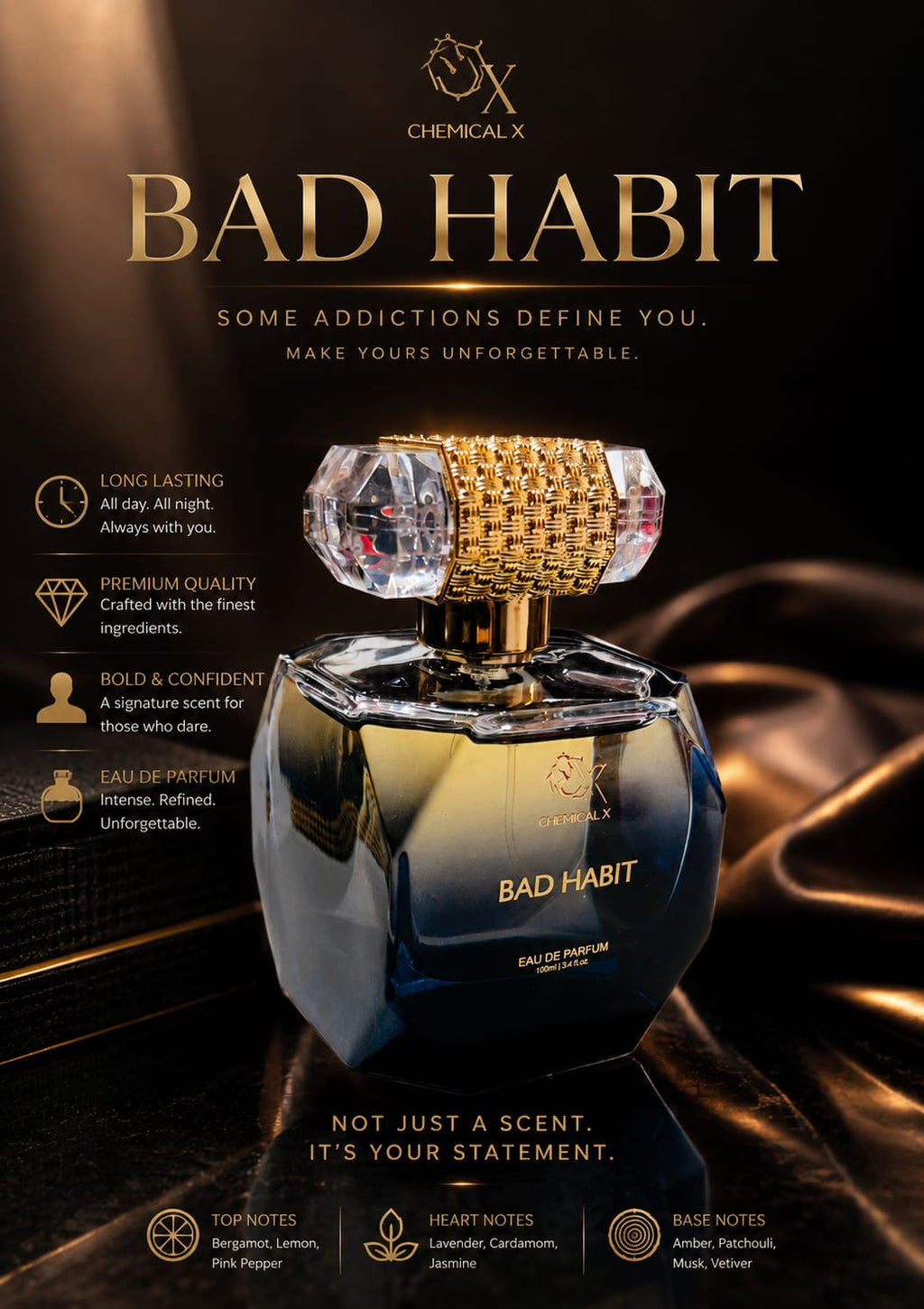 Bad Habit   100 Ml  by Chemical X Luxury  Eau De Parfum